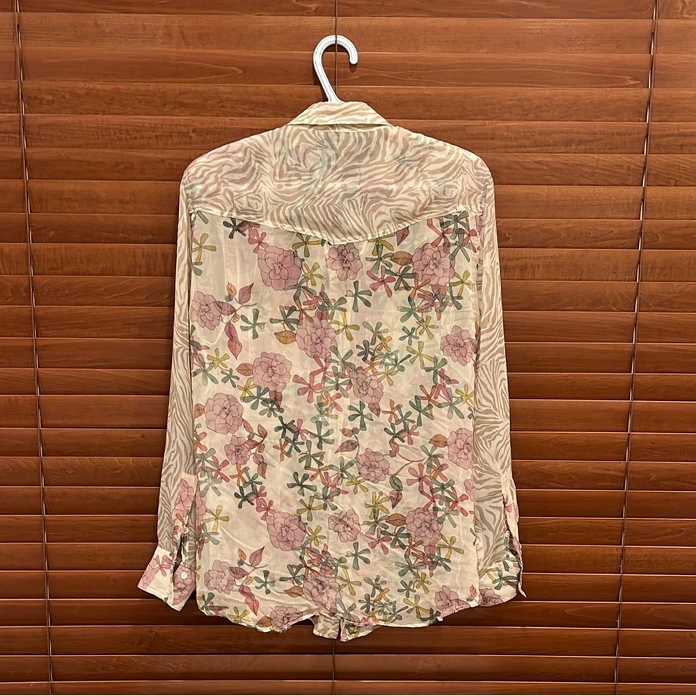 Reformation Floral Patchwork Button Down Shirt - Picture 5 of 12